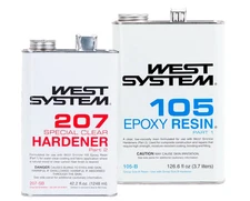 WEST SYSTEM 105-B Epoxy Kit with 207-SB Clear Hardener, 1.3 Gallon Set