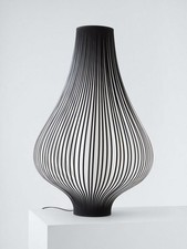 Image of John Lewis Harmony Ribbon Large Decorative Table Lamp H70 x Dia.50cm - Black A