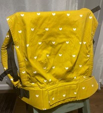 Tula Free-to-Grow Mustard Hearts Baby Carrier Adjustable Newborn to Toddler