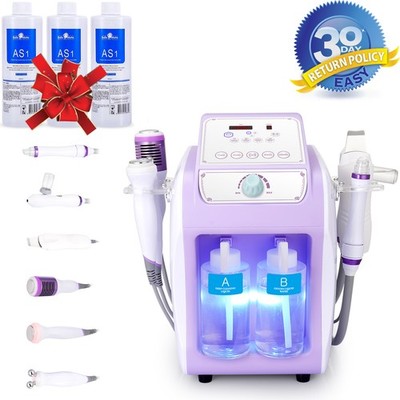 6 in 1 Hydro Dermabrasion Machine for Skin Cleanse + 3*400ml Aqua Peel Solution