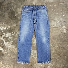 Vintage 90s Levi  s 505 Jeans Size 36x29 Blue Denim Medium Wash Straight Leg Fit