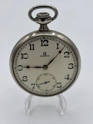 VINTAGE 1928 SWISS MADE OMEGA 15 JEWEL POCKET WATCH EXCELLENT