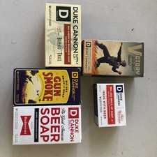 Duke Cannon Soap-Lot Of 5 - Victory, Budweiser, Gunsmoke, Buffalo Trace, Old Mil