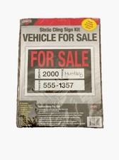 Vehicle "For Sale" Vinyl Static Cling Sign Kit 098025- 10" x 14" w/Numbers.COSCO