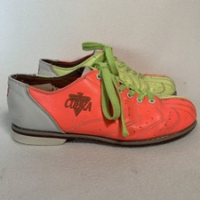 Team Cobra Neon Leather Bowling Shoes Women s 8.5 Mens 7 Neon Orange Yellow