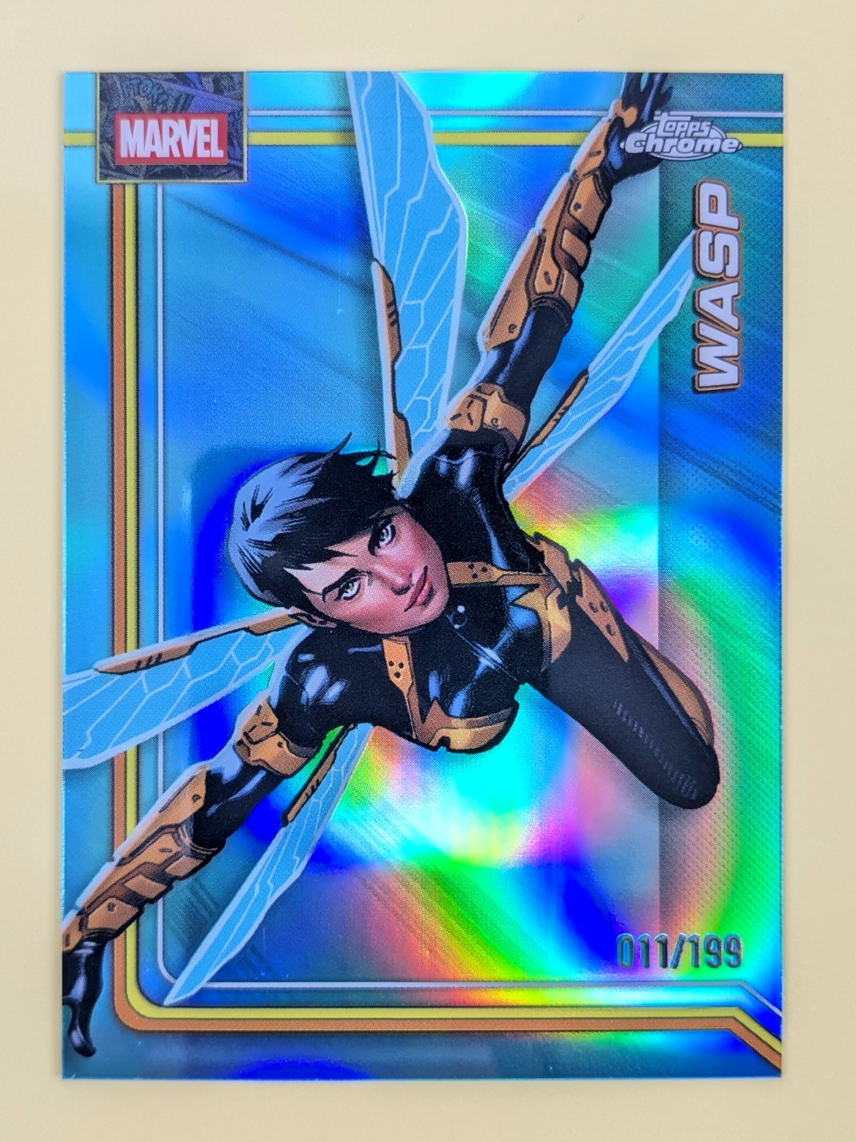 2026 Topps Chrome Marvel Comics WASP #194 Aqua Refractor /199