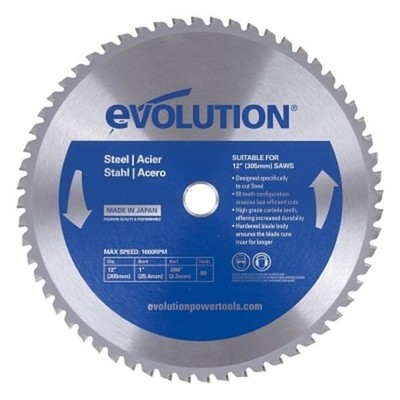 Evolution Power Tools 12BLADEST Steel Cutting Saw Blade, 12-Inch x 60-Tooth