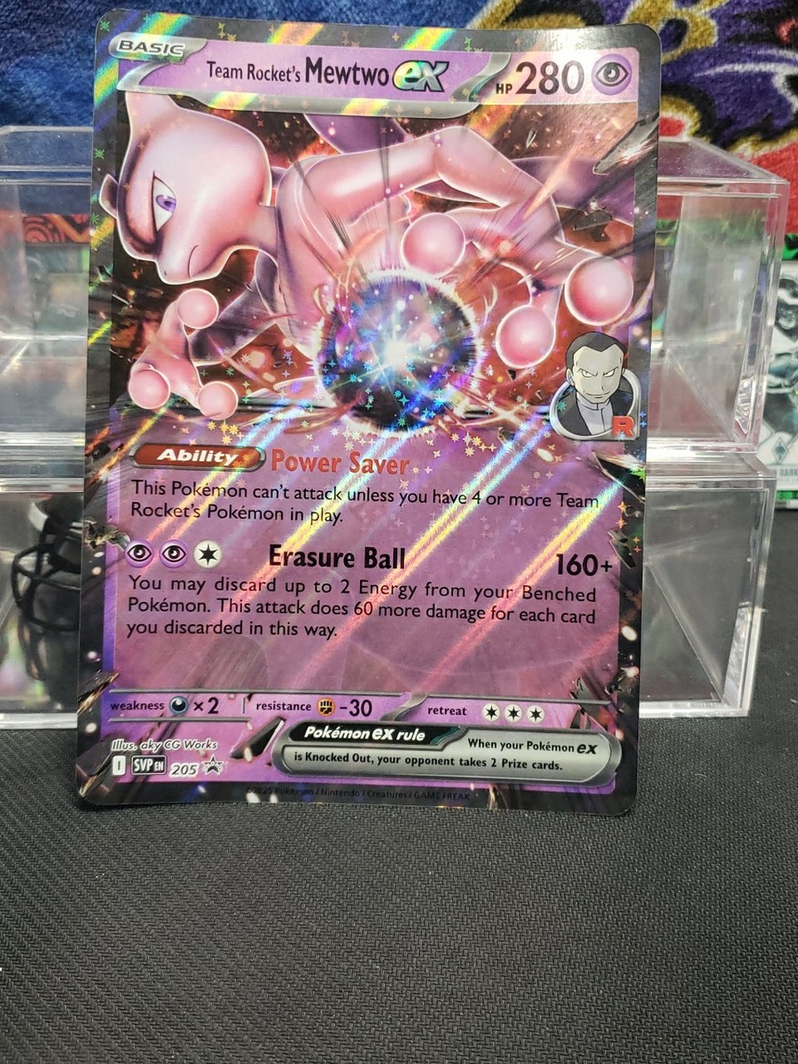 Team Rocket's Mewtwo EX Jumbo SVP 205 Destined Rivals Pokemon