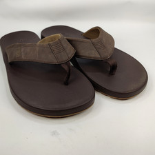 Flojos Men's Flip Flop Sandals Size 12 Brown