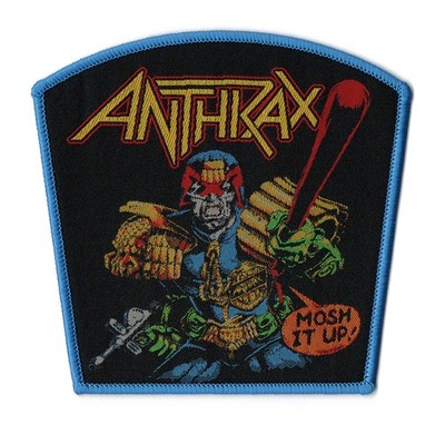 Anthrax - I Am The Law - Official Woven Patch - Blue Border - Mosh It Up!