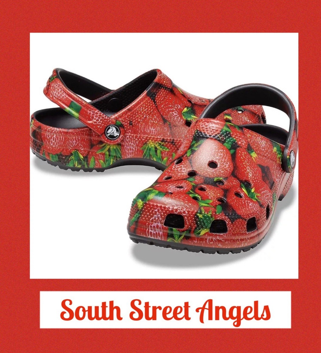 CROCS ~ STRAWBERRY ~ HYPER-REAL CLOGS ~ M 14 ~ W 16 ~ New in