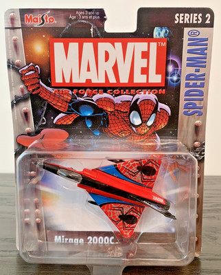 2003 Maisto 9806 ULTIMATE MARVEL AIR FORCE *SPIDER-MAN* MIRAGE 2000C MIB