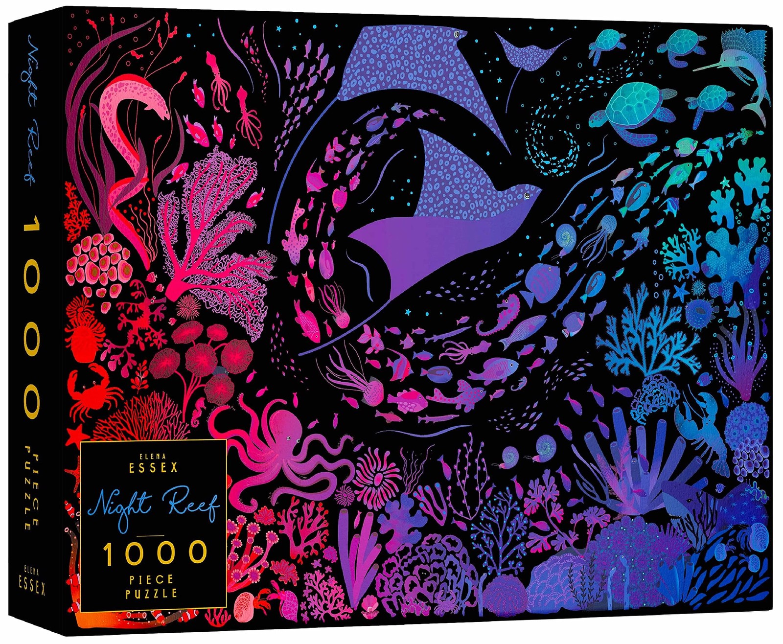 Elena Essex Puzzles for Adults - Night Reef, Jigsaw 1000, Reef
