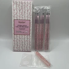 Beetles Gel Polish Floral Style Nail Art Brush Kit And Holder 