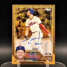 2023 Topps Chrome Gilded Trea Turner Auto /30 #CGA-TT Philladelphia Phillies SP