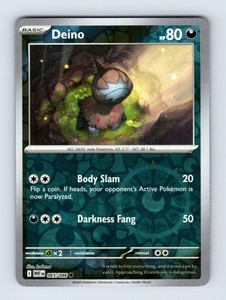 pokemon card deino AR 142/086 1 (Used) 1077789249| magi -TCG Marketplace- this attack does 20 more damage Deino (Mega Rising #155/331, 1-Diamond)
