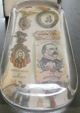 Vintage Presidental Glass Paper Weight- Grove...