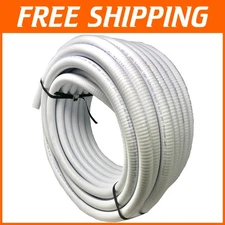 Flexible PVC Pipe 1.5" Dia, 50ft White