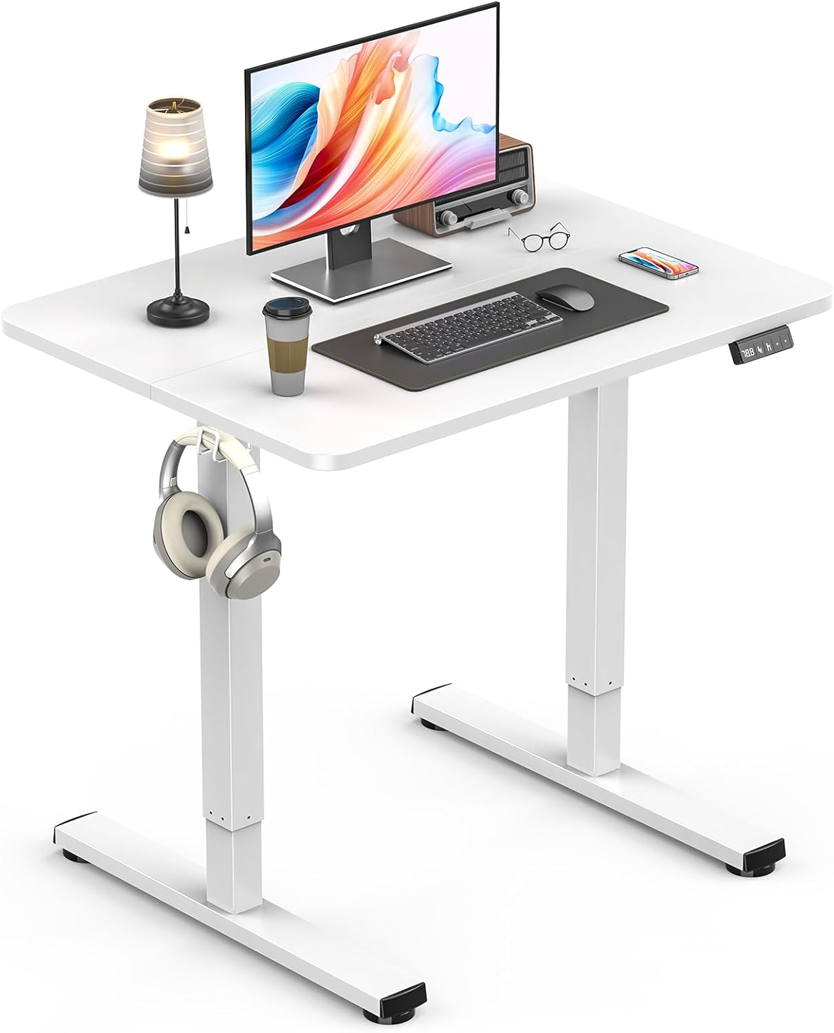 Standing Desk, Height Adjustable Electric Stand up Desk, 31.5 X 24 Inches Sit St-image