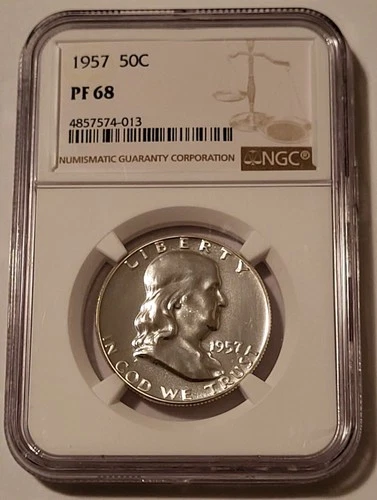 NGC 1957 Franklin Half Dollar Proof PF68 (D)
