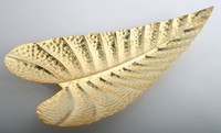 Dekoschale Blattform Blatt-Schale Gold 50 Cm Neu