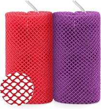 2 Pack Authentic African Net Sponge with Handles, Mesh Body Scrubber, Exfoliatin