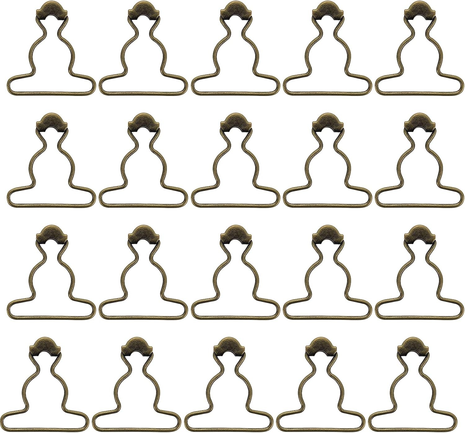 Lusofie 20Pcs Dungaree Suspender Clips Overall Buckles 1.5 Inch Wide Bronze 