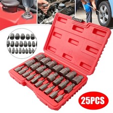 25Pcs Screw Extractor Set Hex Head Multi-Spline Easy Out Bolt Extractor Set New
