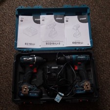 Erbauer Combi Drill Impact Driver Twin Pack Cordless 18V 2 x 2.0Ah Li-Ion EXT