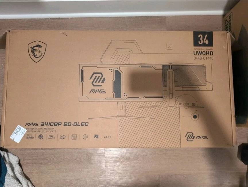 MSI 34" 175 Hz QD-OLED UWQHD Curved Gaming Monitor 3440 x 1440 (2K) MAG 341CQP - Image 4 of 4