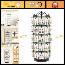 Rotating Earring Holder Organizer Tree Stand - Black Jewelry Display Rack