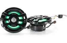 NEW Kenwood XM65BL 6-1/2" Marine 2-Way Speakers w/ LED Lighting BLACK , 1 PAIR