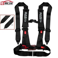Black 4 Point 3" Racing Style Harness Belt 4PT Camlock Quick Release