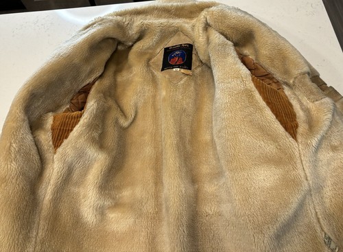GRANDE BAY VTG Suede Leather Coat Size 42 Shearling Marlboro Boho Western Ranch - Picture 11 of 24