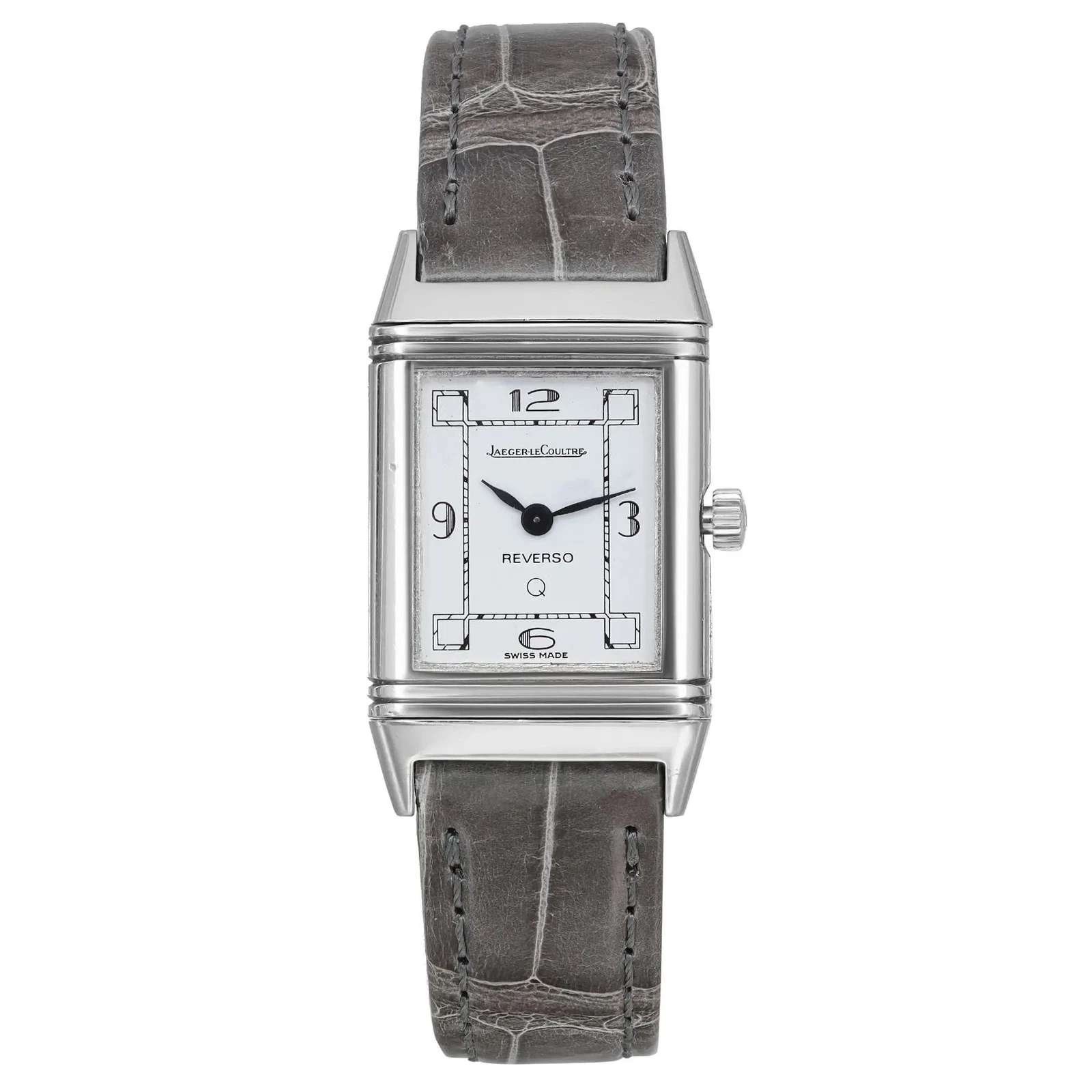 Jaeger LeCoultre — Jaeger LeCoultre Reverso Lady Steel White Dial Ladies Quartz Watch 140.025.8