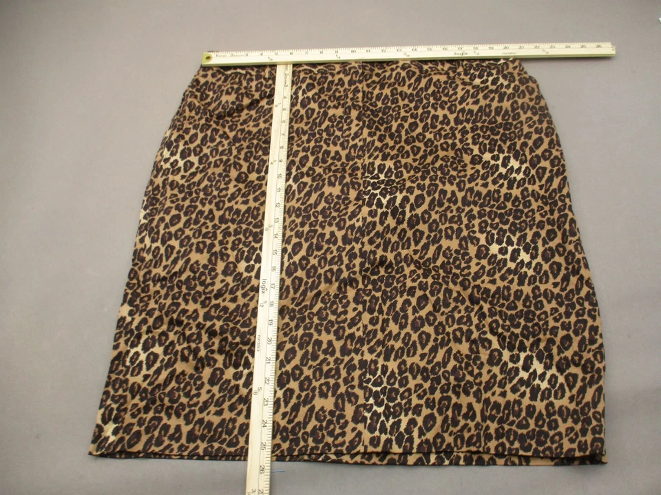 Falda East 5ta Talla 20W Mujer Estampado Animal Mezcla Algodón Elastizada Línea A 433 Foto 2 de 4