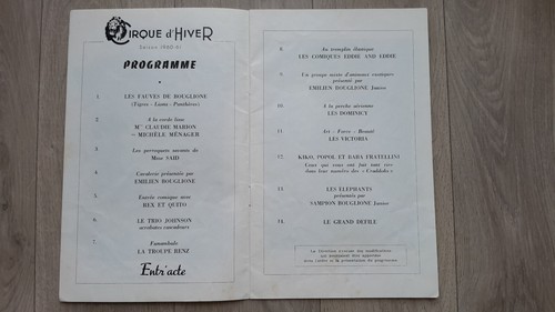 BOUGLIONE Programme Cirque d'Hiver 1960 - 1961 - Photo 3/11