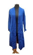 Helene Berman Longline Throw On Coat Royal Blue Size Uk 10 Ref Wb2