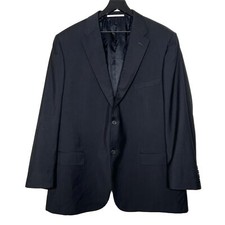 Valentino Mens Black Wool Suit Jacket Blazer Size 40 Regular