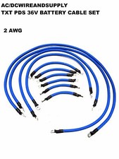 EZGO TXT PDS 36V 2 Gauge Welding Wire Blue Battery Cables HEAVY-DUTY U.S.A MADE