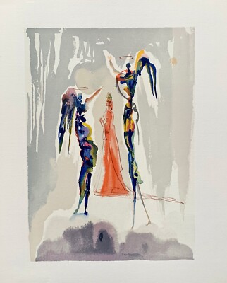 Salvador Dali 1960 DIVINE COMEDY PARADISE #27 Color Woodcut Wood