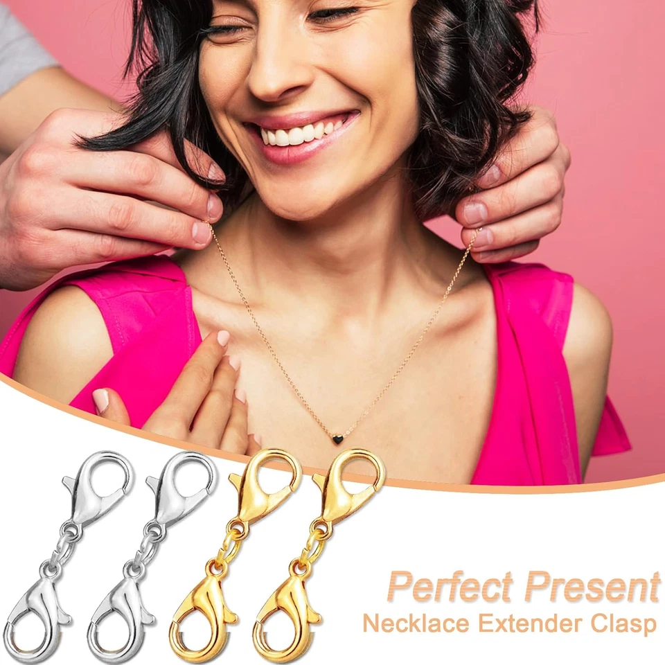 8 Pcs Lobster Clasp Extender 1 Inch Jewelry Clasps for DIY Jewelry Making - Image 4 of 4