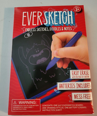 Ever Sketch Endless Sketches, Doodles & Notes Easy Erase W/Stylus, Battery