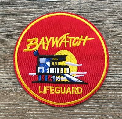Baywatch Lifeguard PATCH Aufnäher Bügelbild Beach Seepferdchen Strand