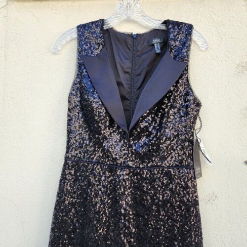 Aidan Mattox Sequin Tuxedo Jumpsuit - Picture 3 of 7