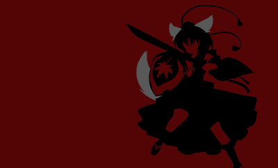 Anime touhou inubashiri momiji girls monochrome dark Playmat Game Mat Desk