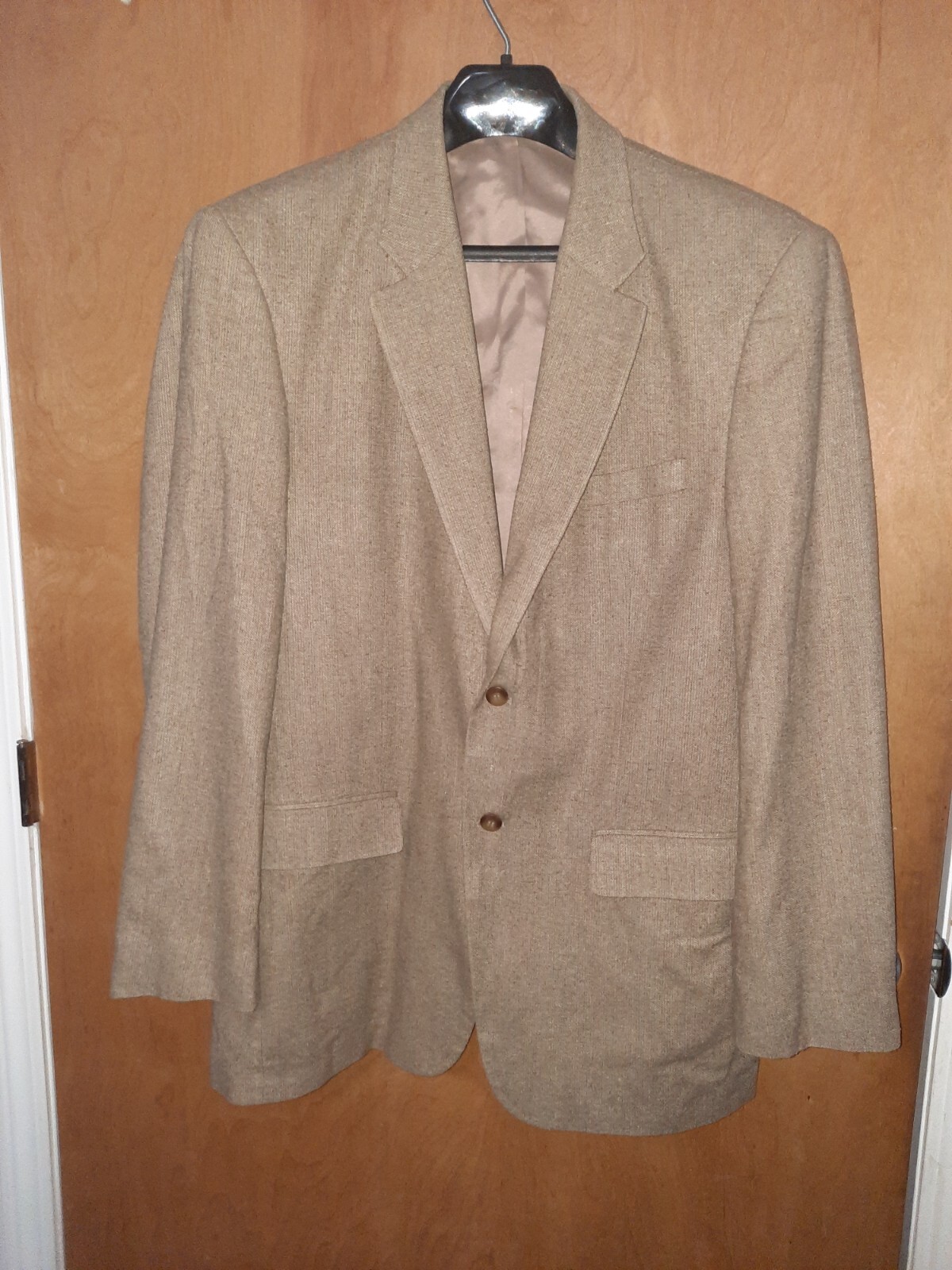 FILA Blazer cappotto sportivo Saville Row tweed 44L marrone marrone marrone marrone giacca lana seta cinese