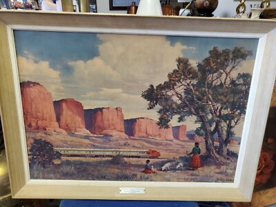 Red Cliffs Of Western New Mexico Print Santa Fe System Lines By Adolph Heinze 