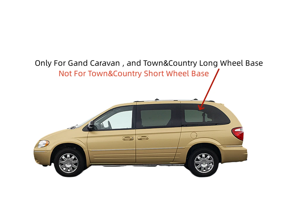 Se adapta a 04-07 Grand Caravan/Town & Country Driver cuarto izquierdo ventana de vidrio eléctrico Foto 3 de 4