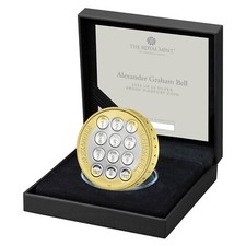 Silver proof 2022 £2 Alexander Graham Bell Piedfort Coin Limited Edition of 1000